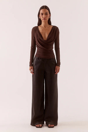 Sovere Studio Myriad Drape Top | Rum Rasin