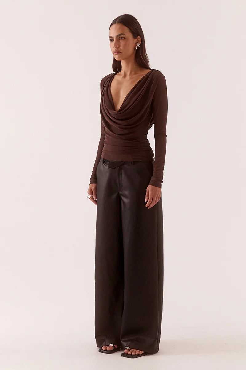 Sovere Studio Myriad Drape Top | Rum Rasin