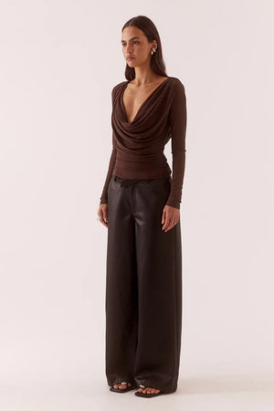 Sovere Studio Myriad Drape Top | Rum Rasin