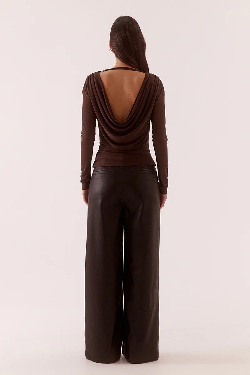 Sovere Studio Myriad Drape Top | Rum Rasin
