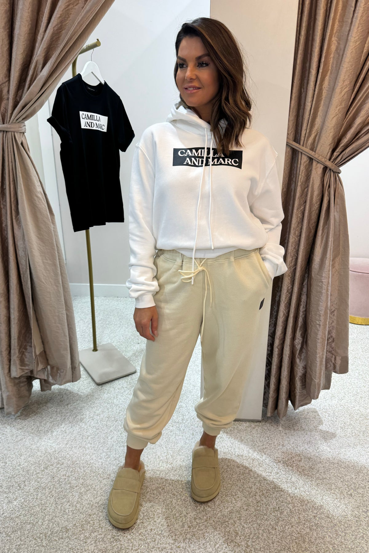 C&M Camilla & Marc Carmont Graphic Hoodie | Soft White