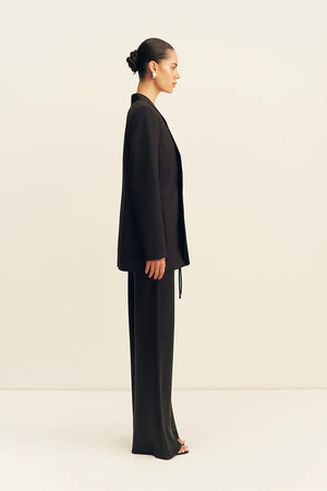 Shona Joy Benji Tuxedo Tie Blazer | Black