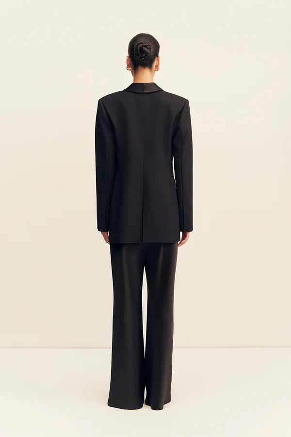 Shona Joy Benji Tuxedo Tie Blazer | Black