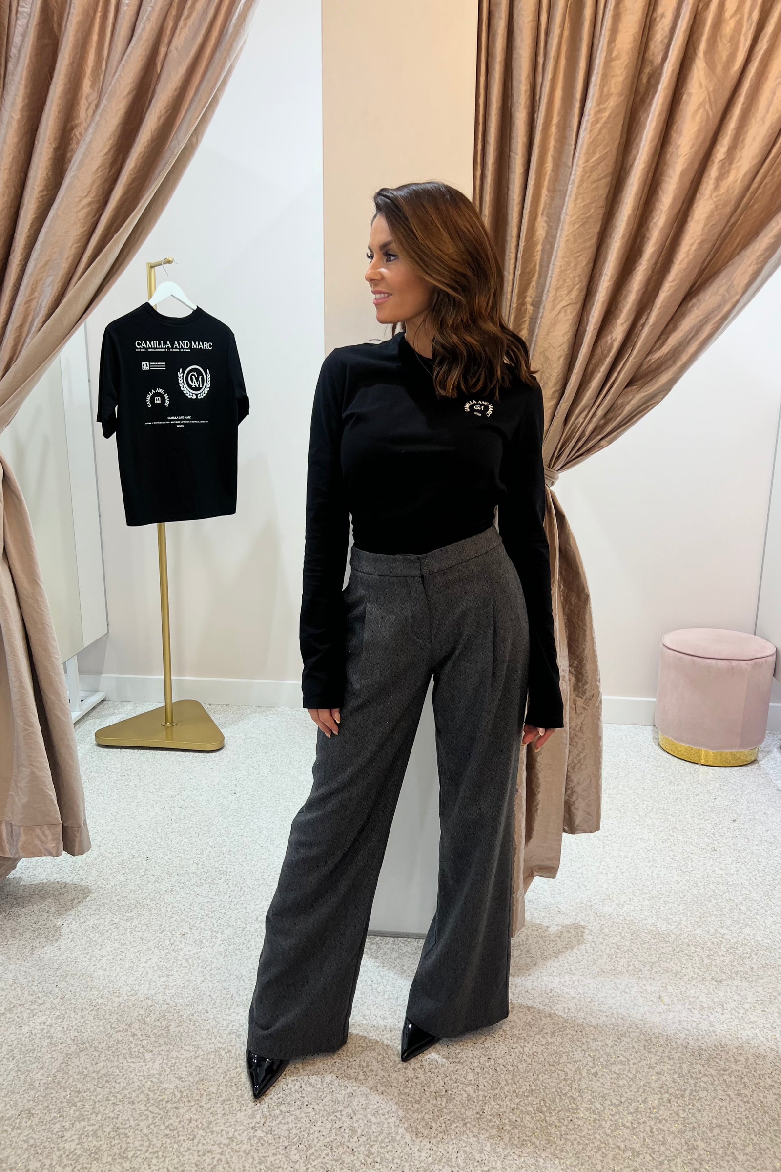 Bec + Bridge Shae Oversized Pant | Charcoal