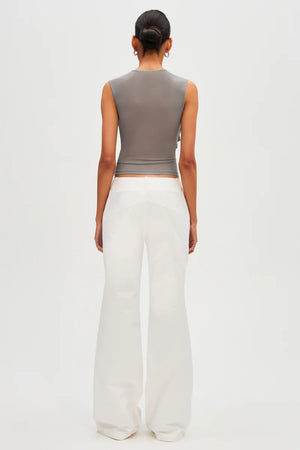 Misha Zoey Mesh Top | Grey Cloud