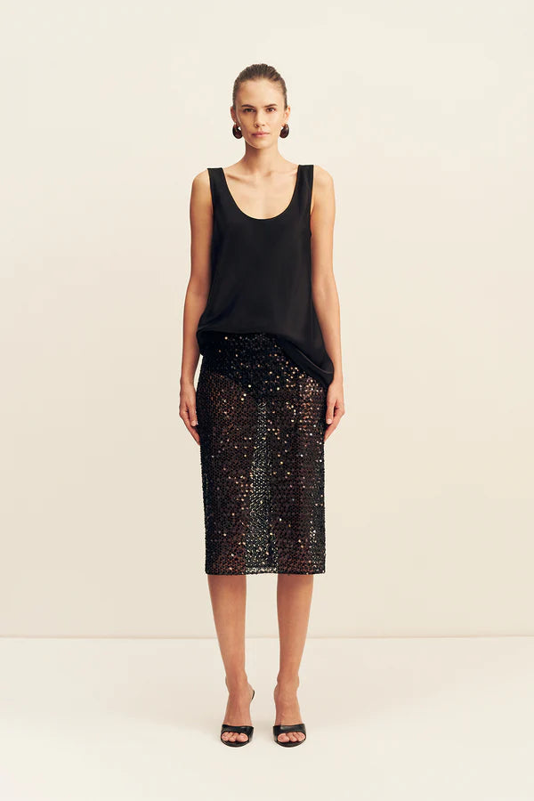 Shona Joy Everly Long Line Cami | Black