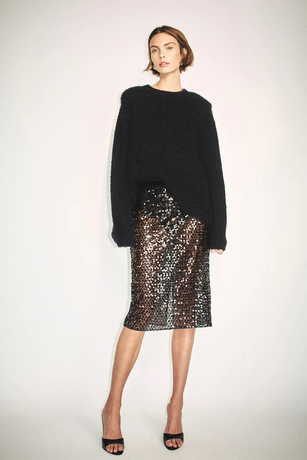 Shona Joy Everly Midi Skirt | Black