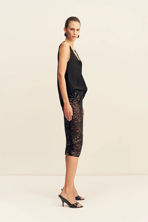 Shona Joy Everly Midi Skirt | Black