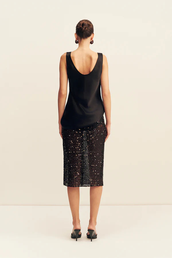 Shona Joy Everly Midi Skirt | Black