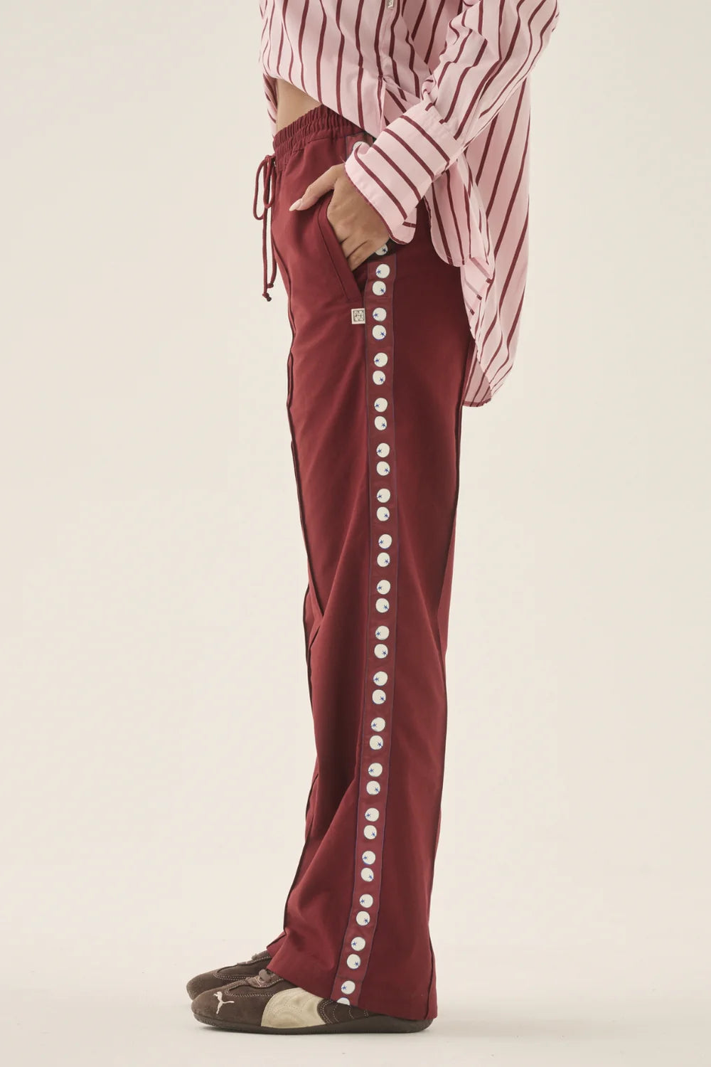 Araminta James Pomodoro Twill Pant | Burgundy