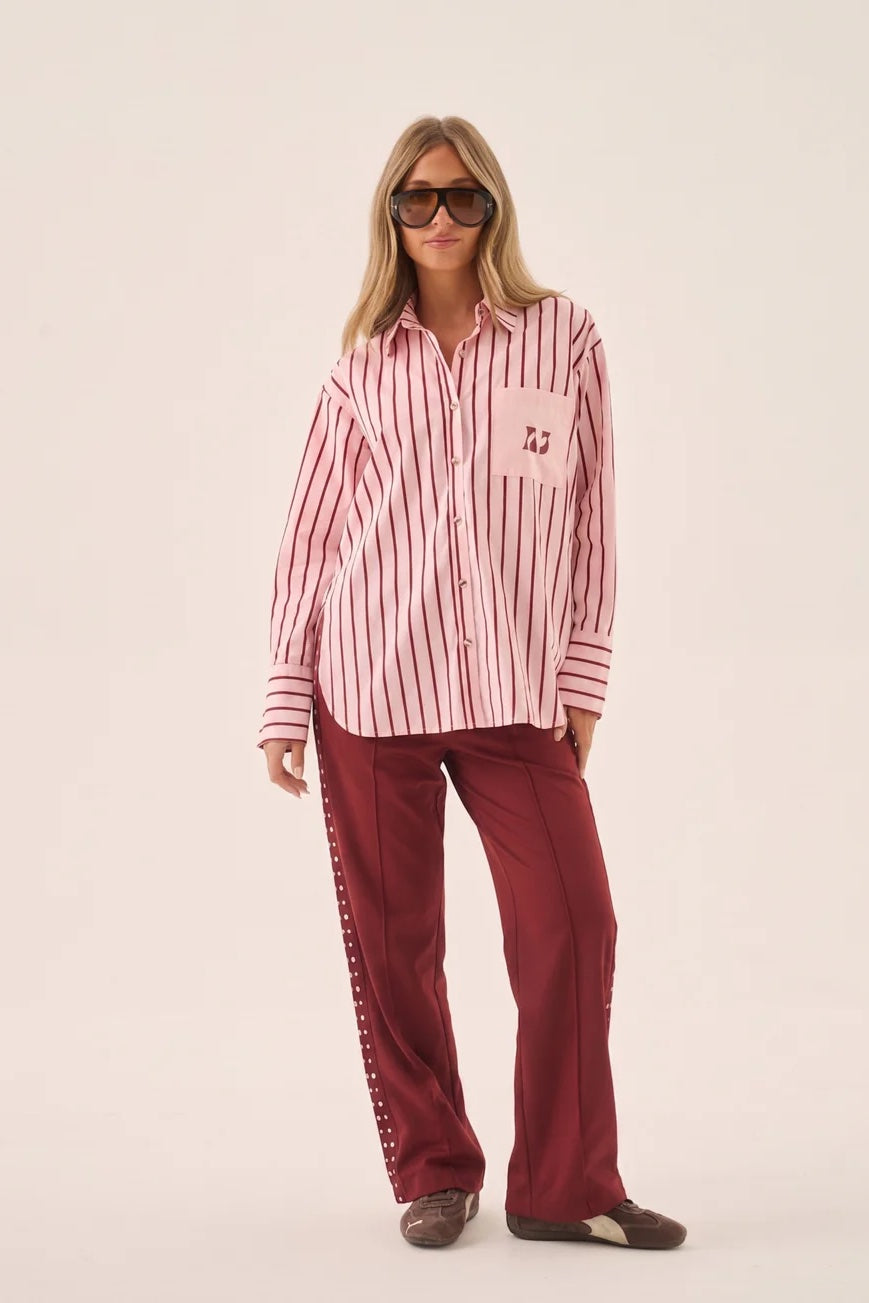 Araminta James Pomodoro Twill Pant | Burgundy