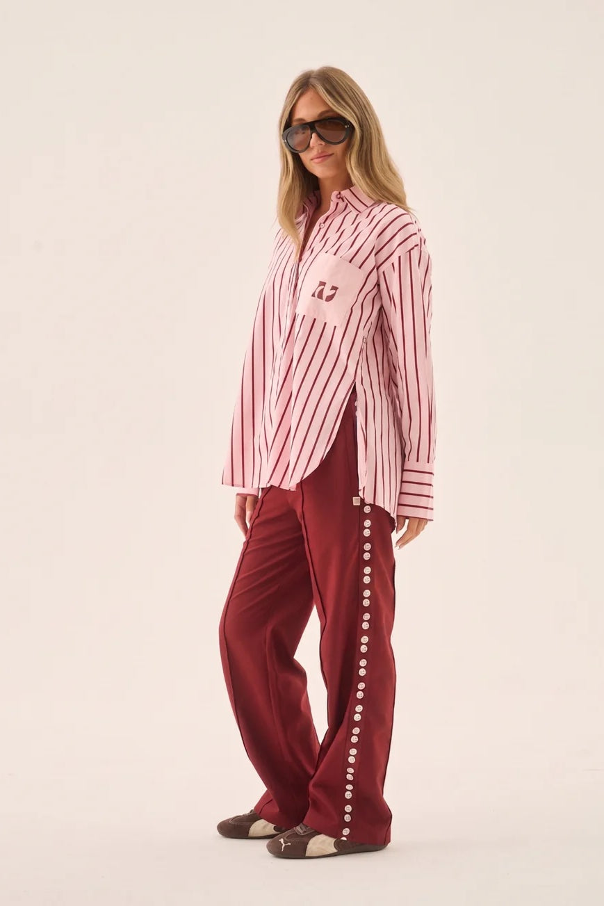 Araminta James Pomodoro Twill Pant | Burgundy
