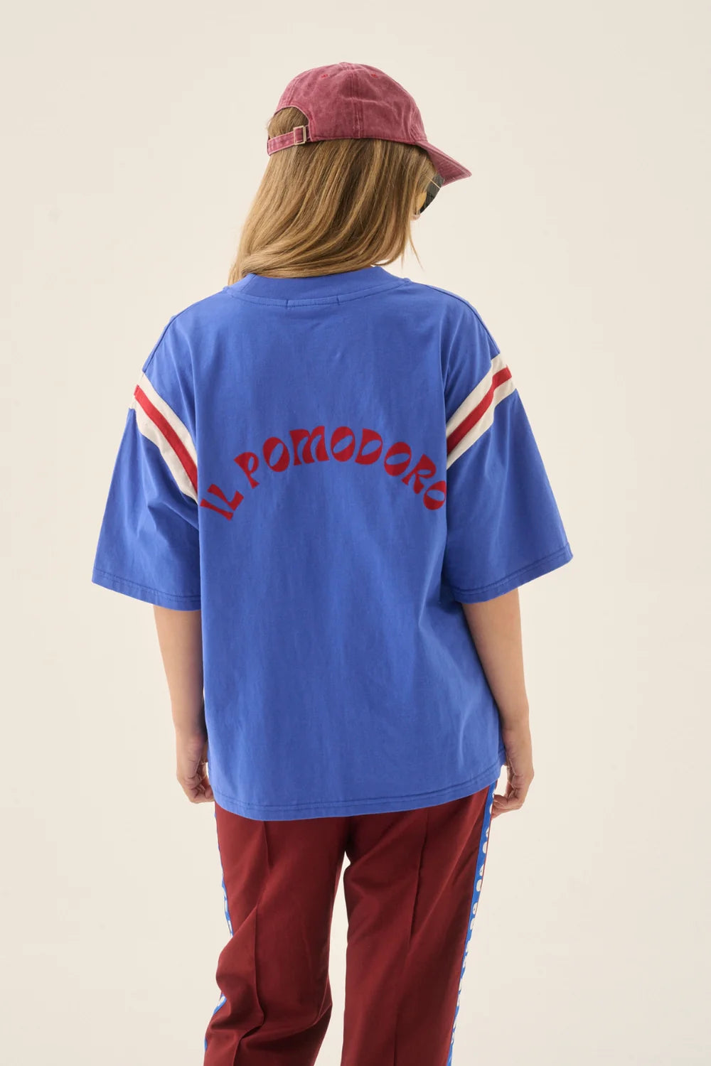 Araminta James Palermo Panel Oversized Tee | Cobalt Blue