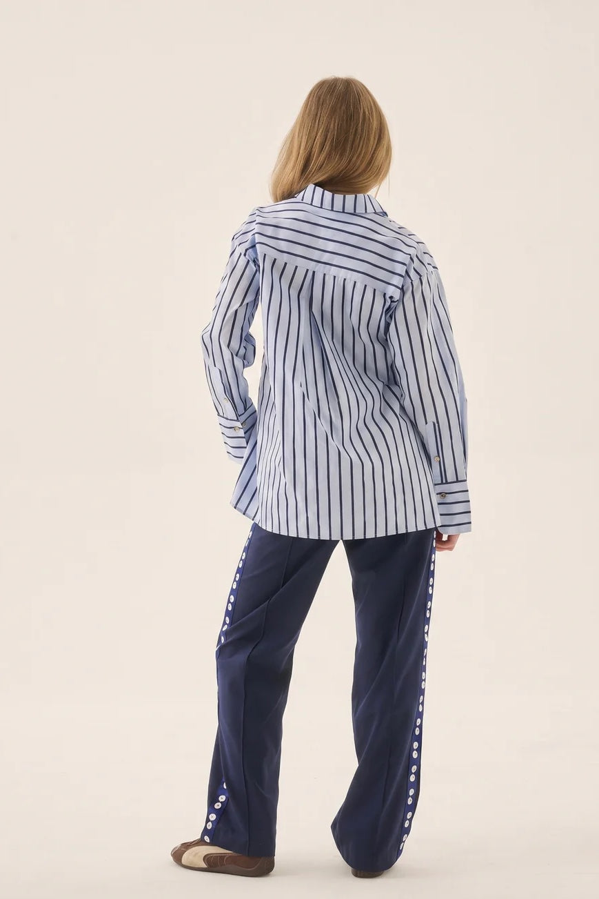 Araminta James AJ Crest Palermo Shirt | Sea Blue