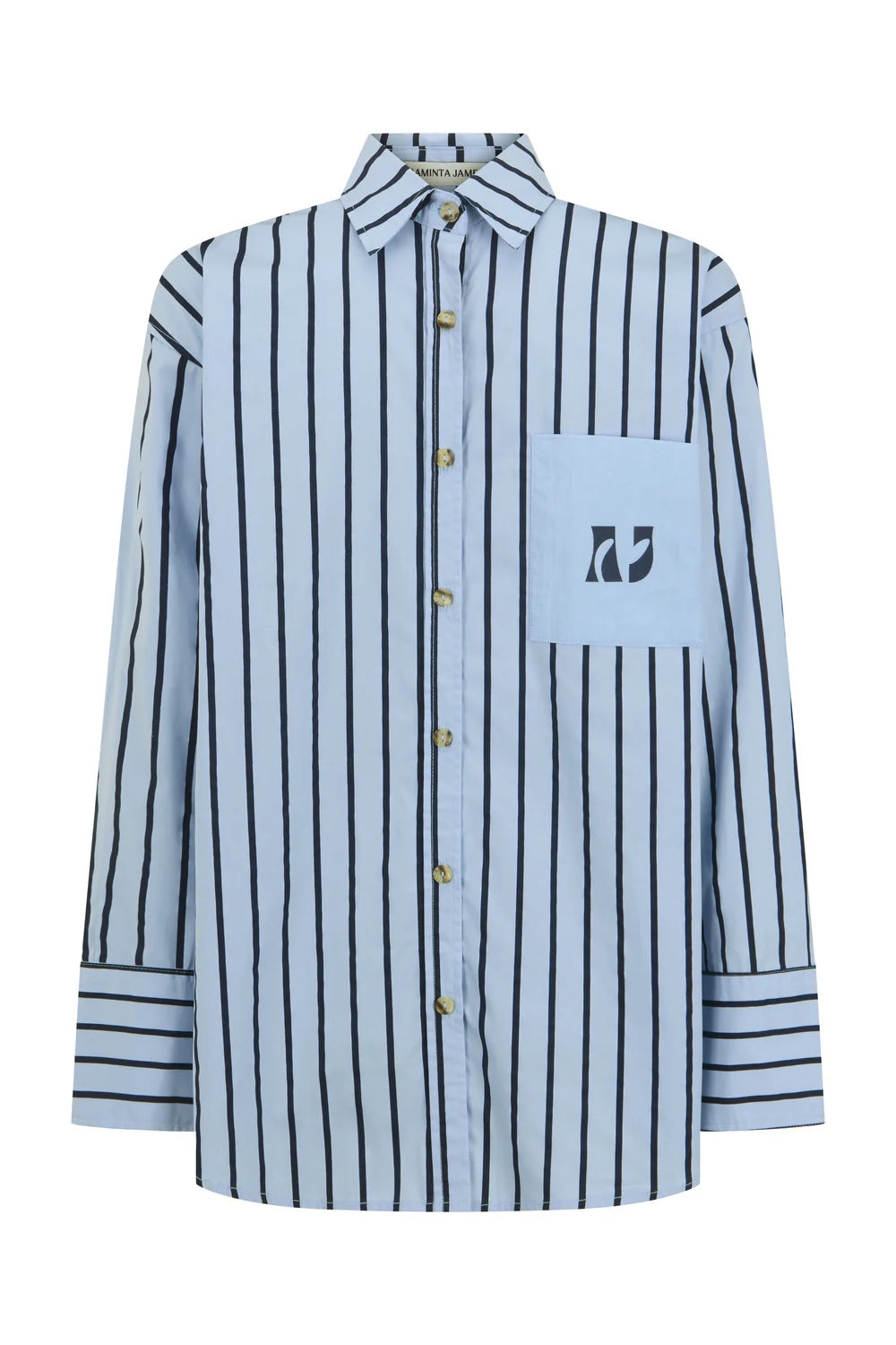 Araminta James AJ Crest Palermo Shirt | Sea Blue
