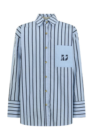 Araminta James AJ Crest Palermo Shirt | Sea Blue