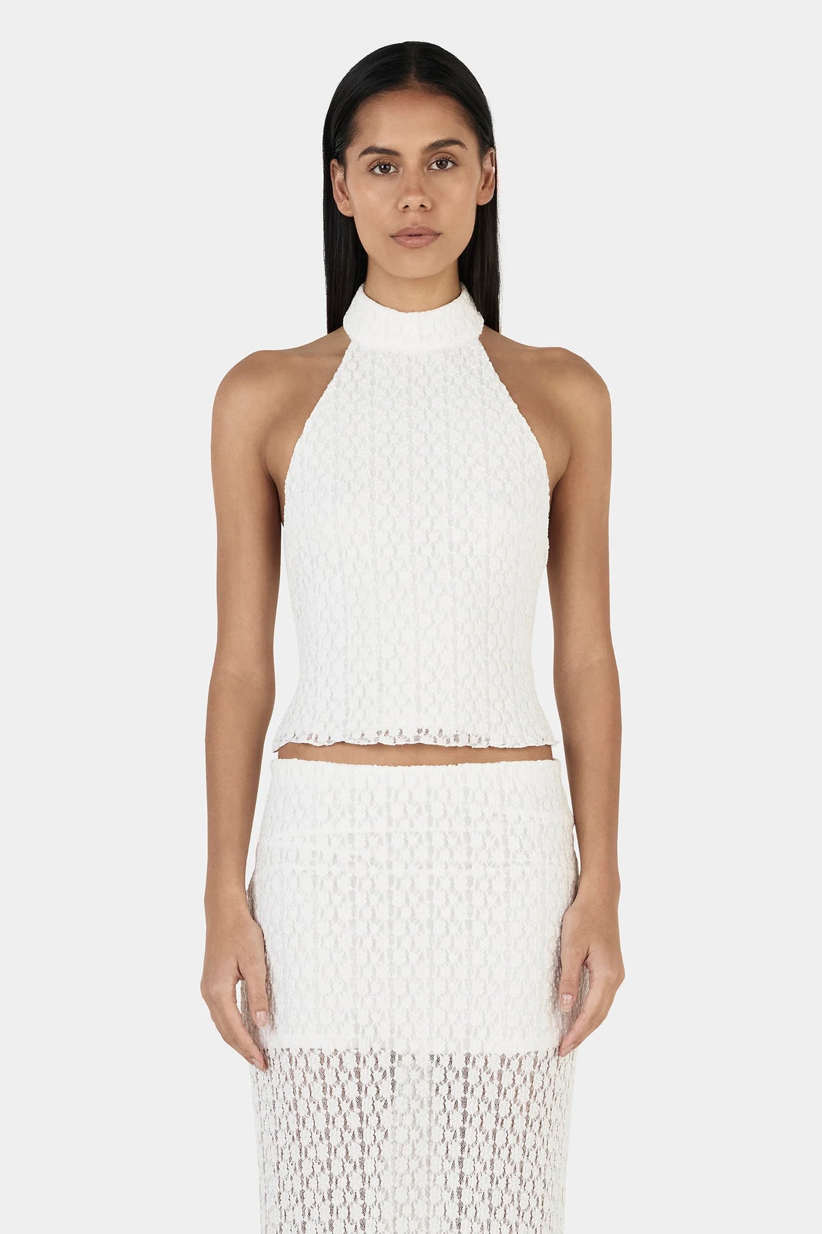 Ownley Nola Halter Top | Ivory