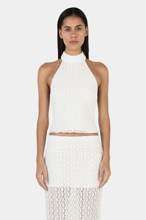 Ownley Nola Halter Top | Ivory