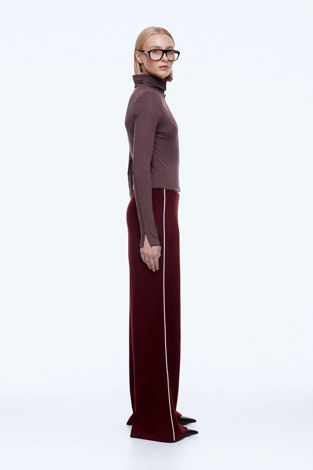 Ena Pelly Alessia Relaxed Pant | Burgandy