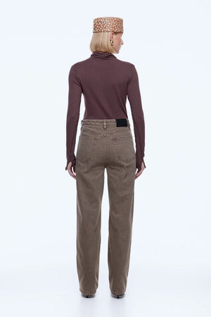 Ena Pelly Letti Straight Leg Jean | Mushroom