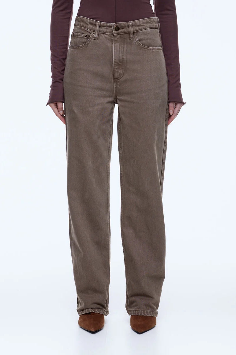 Ena Pelly Letti Straight Leg Jean | Mushroom