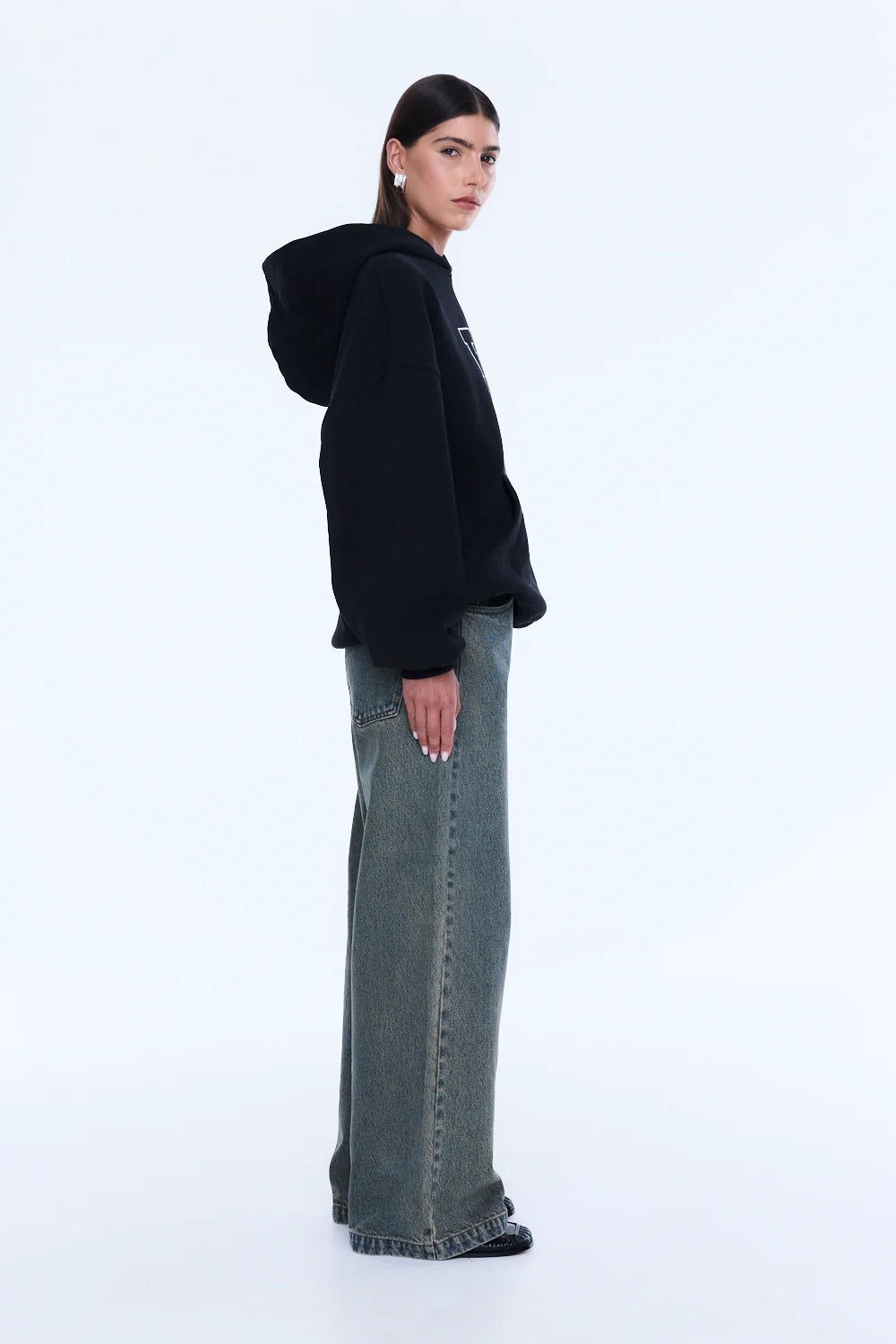 Ena Pelly Cassie Oversized Hoodie | Black