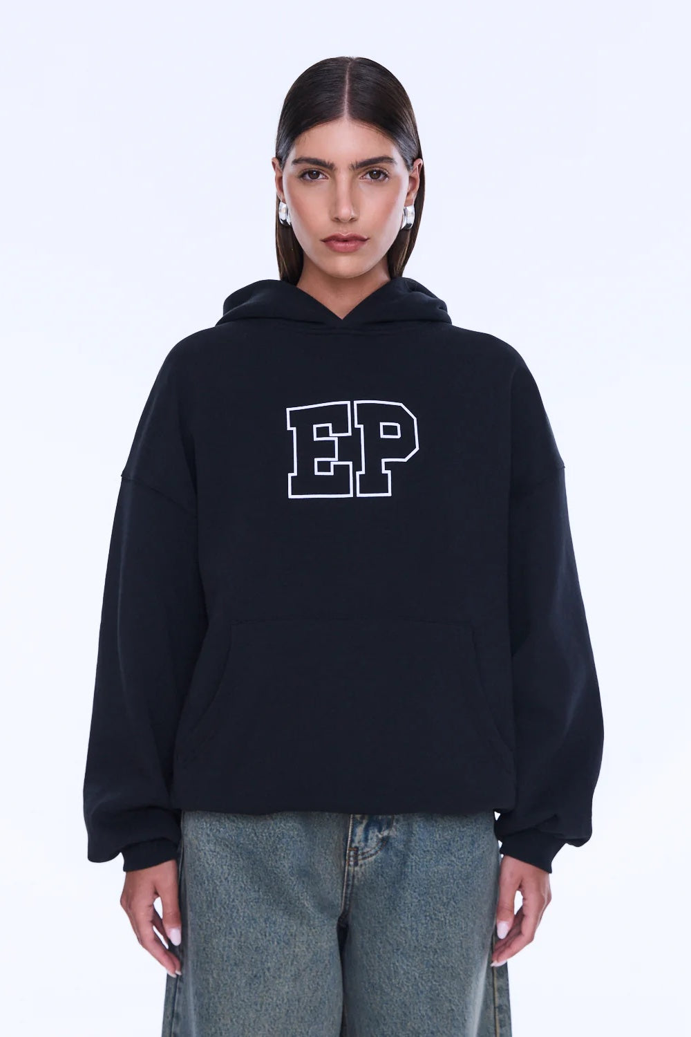 Ena Pelly Cassie Oversized Hoodie | Black