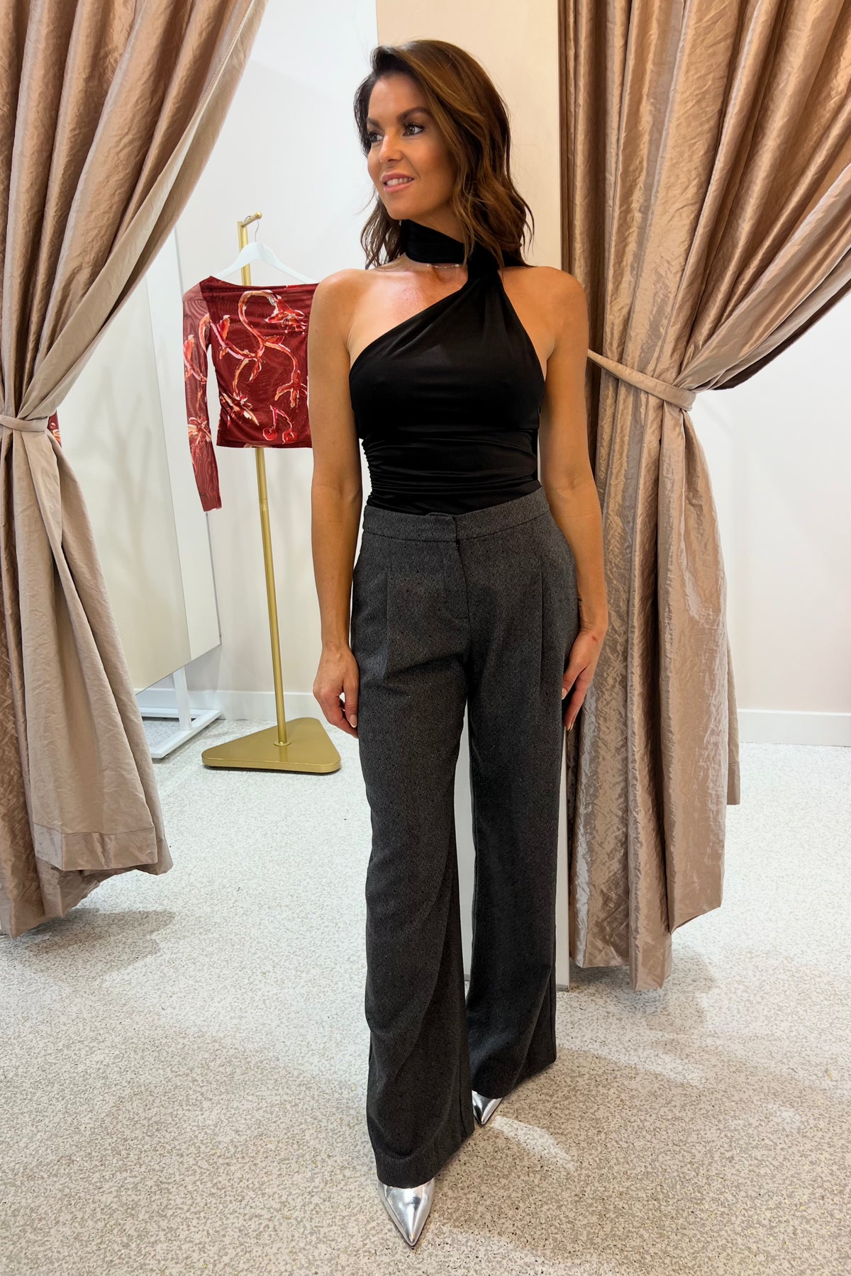 Bec + Bridge Shae Oversized Pant | Charcoal