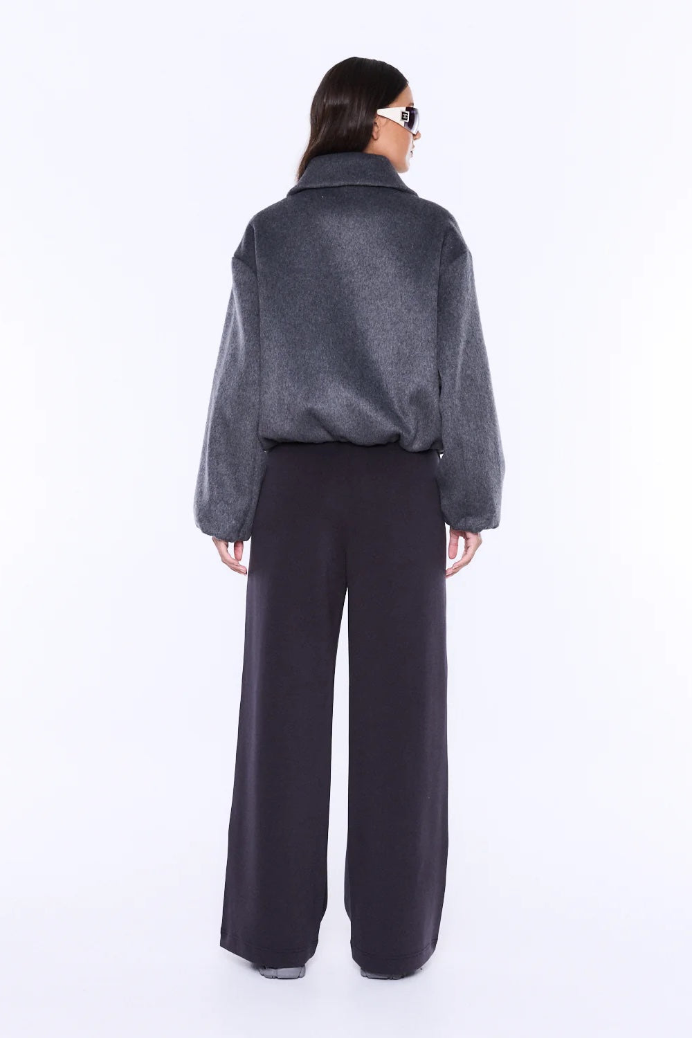 Ena Pelly Maeve Wool Blend Bomber | Grey