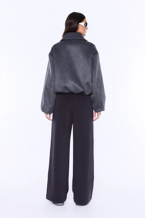 Ena Pelly Maeve Wool Blend Bomber | Grey