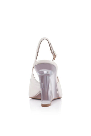 Lana Wilkinson Octava Slingback Wedge | Patent White