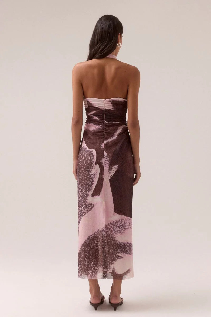 Sovere Afterlight Mesh Dress | Raisin