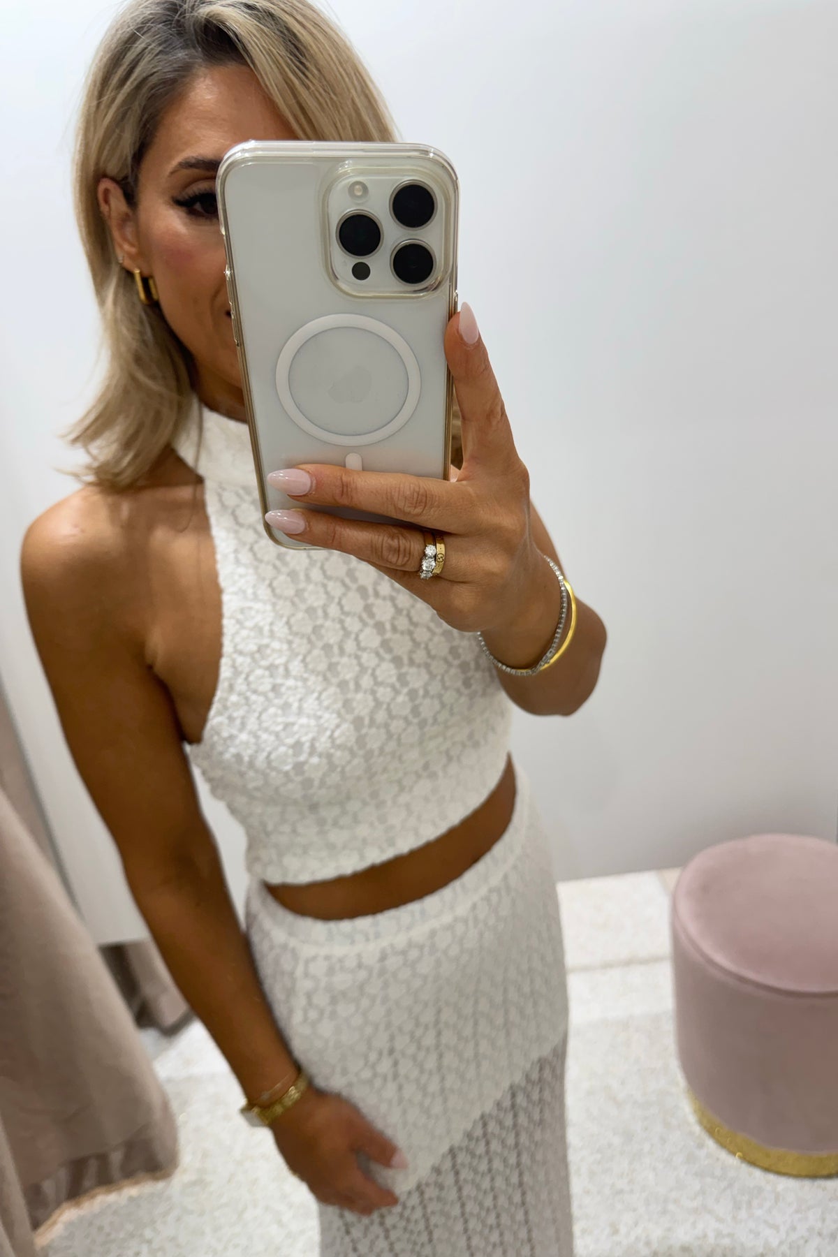 Ownley Nola Halter Top | Ivory