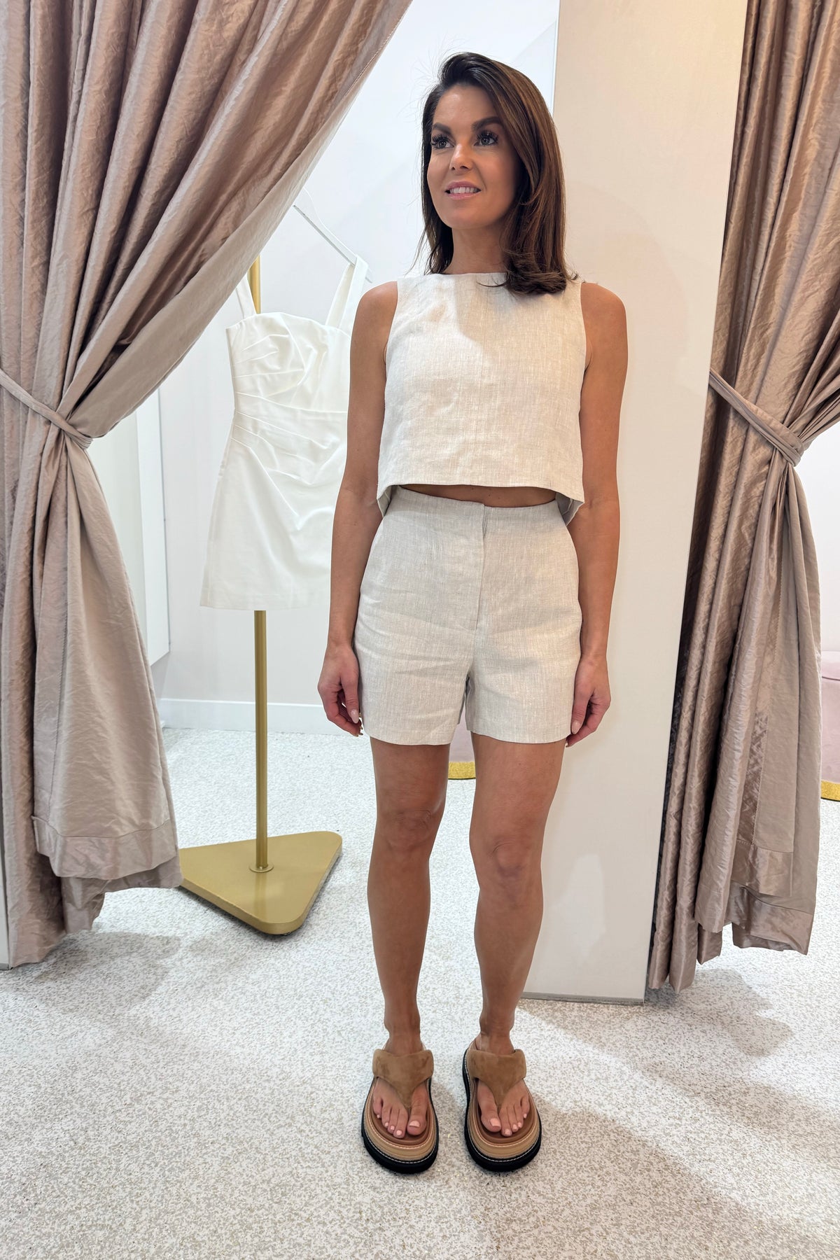 Nude Lucy Marli Linen Short | Natural