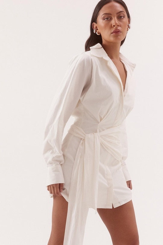 Sovere Studio Marlowe Shirt Dress | Chalk || PRE_ORDER ETA 25/07/2026
