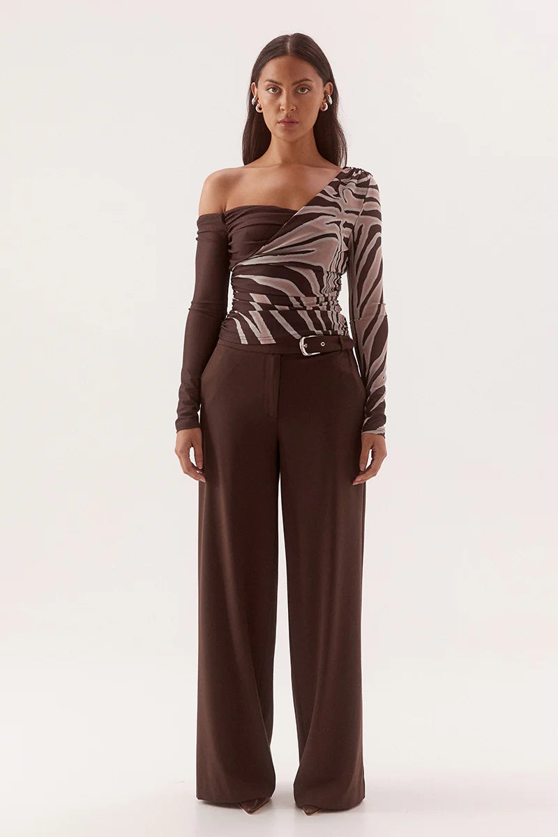 Sovere Studio Ivelle Long Sleeve Top | Espresso || PRE_ORDER ETA 25/07/2026