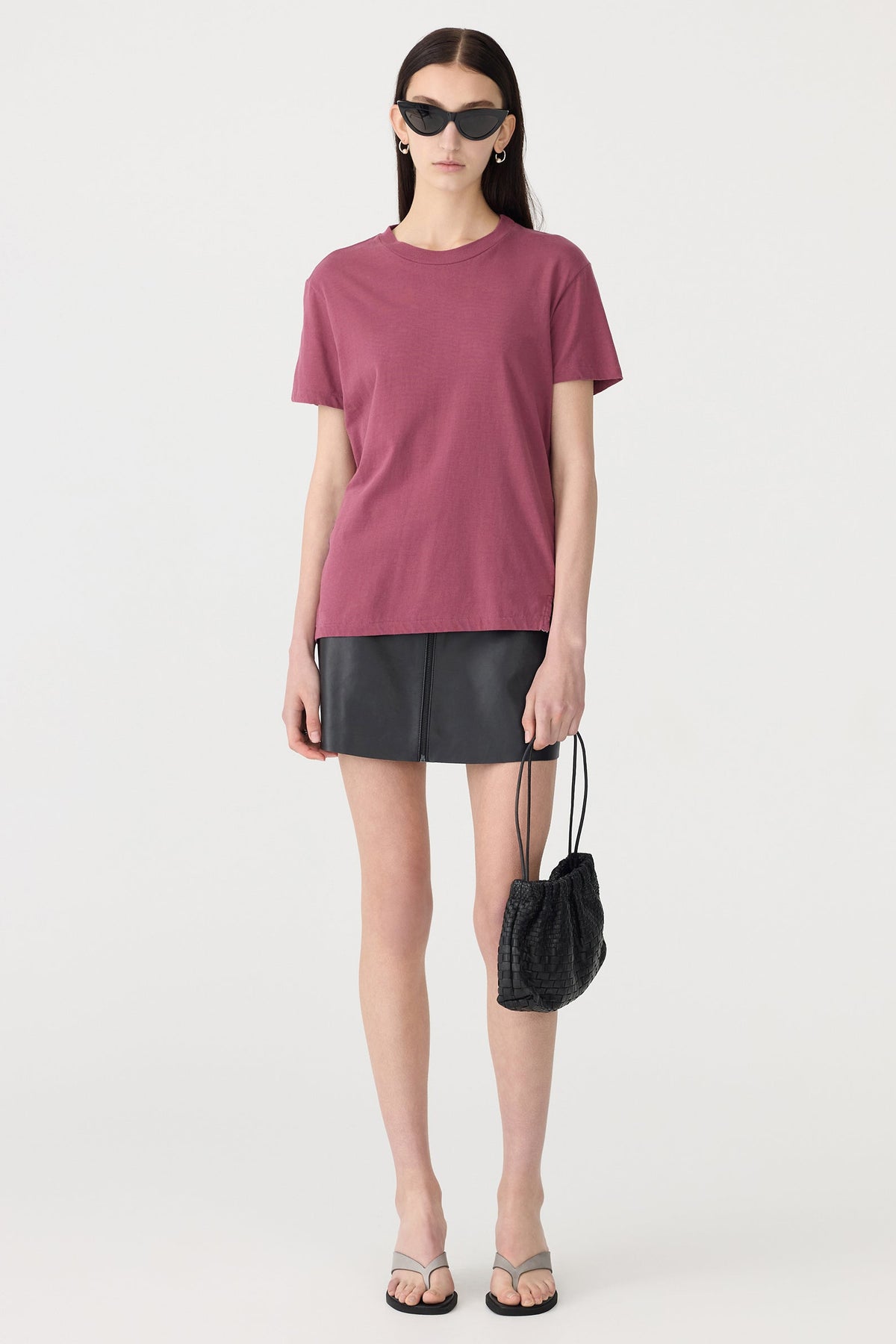 Bassike Classic T-Shirt | Faded Plum