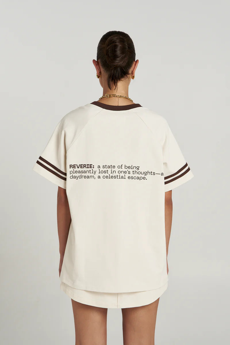 Summi Summi Reverie V Neck Tee | Vanilla/Espresso
