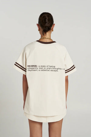 Summi Summi Reverie V Neck Tee | Vanilla/Espresso