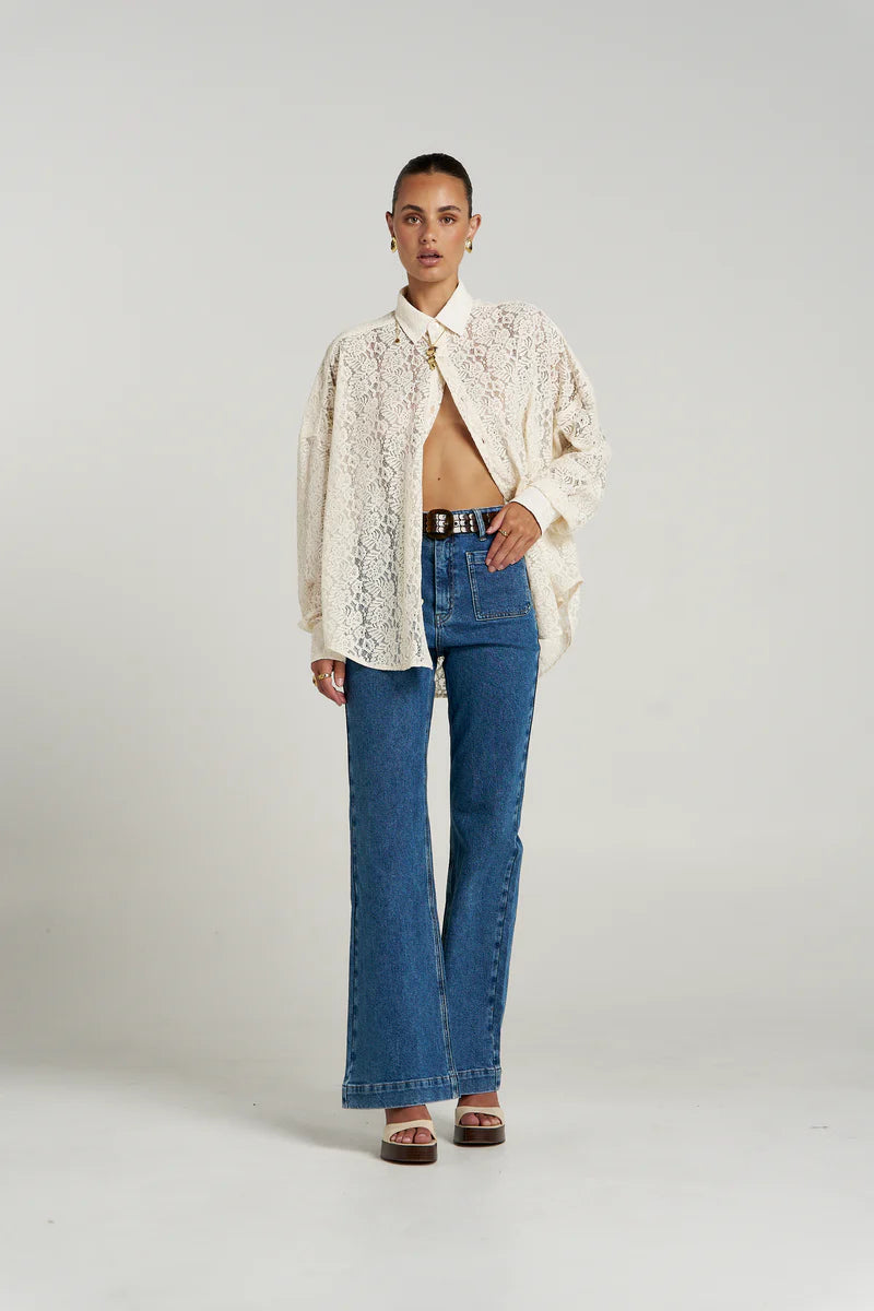 Summi Summi Fleur Long Sleeve Shirt | Ecru