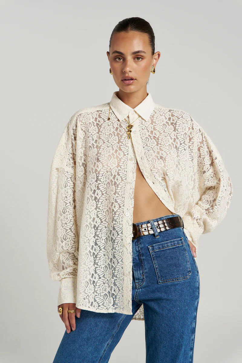 Summi Summi Fleur Long Sleeve Shirt | Ecru