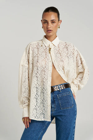 Summi Summi Fleur Long Sleeve Shirt | Ecru