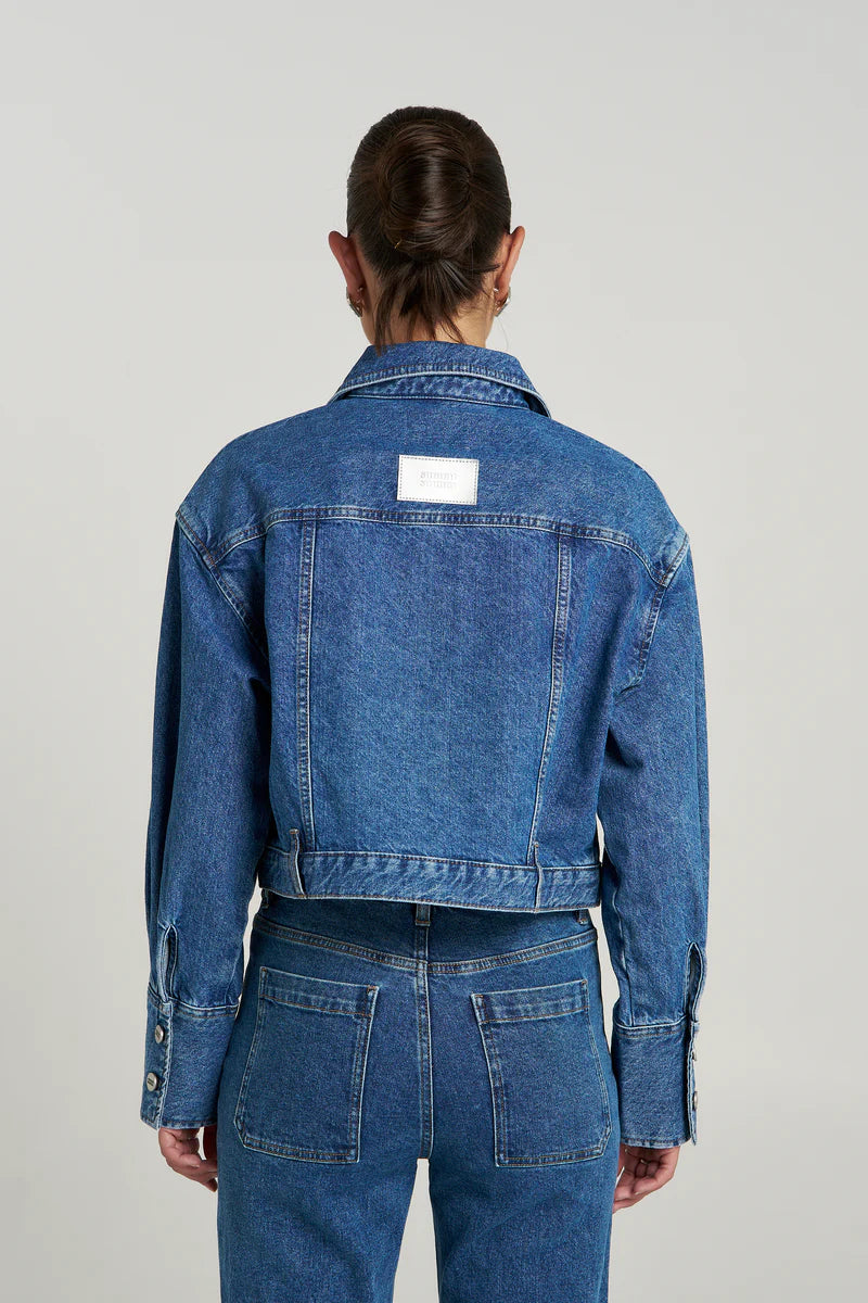 Summi Summi Soho Cropped Denim Jacket | Bleu