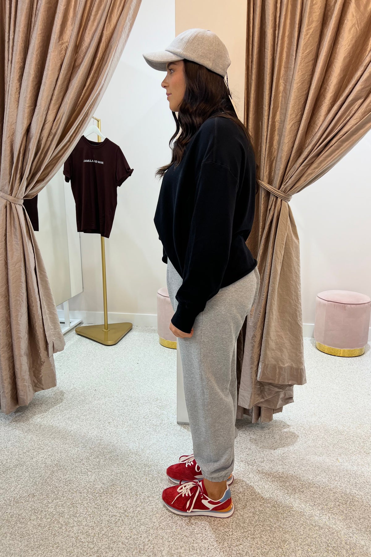 Bassike Fleece Trackpant | Grey Marl