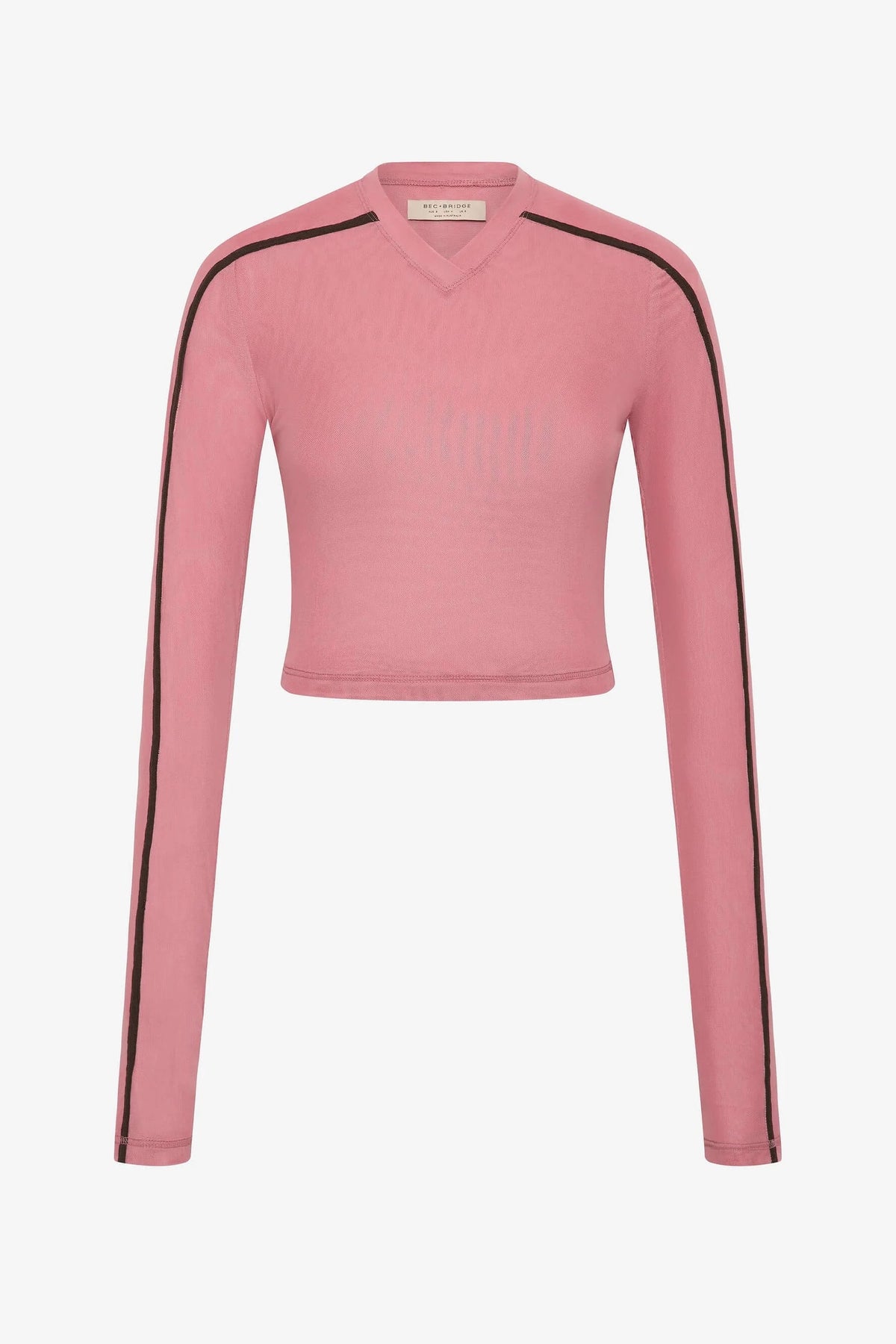Bec + Bridge Alyna Long Sleeve Top | Blush/Chocolate