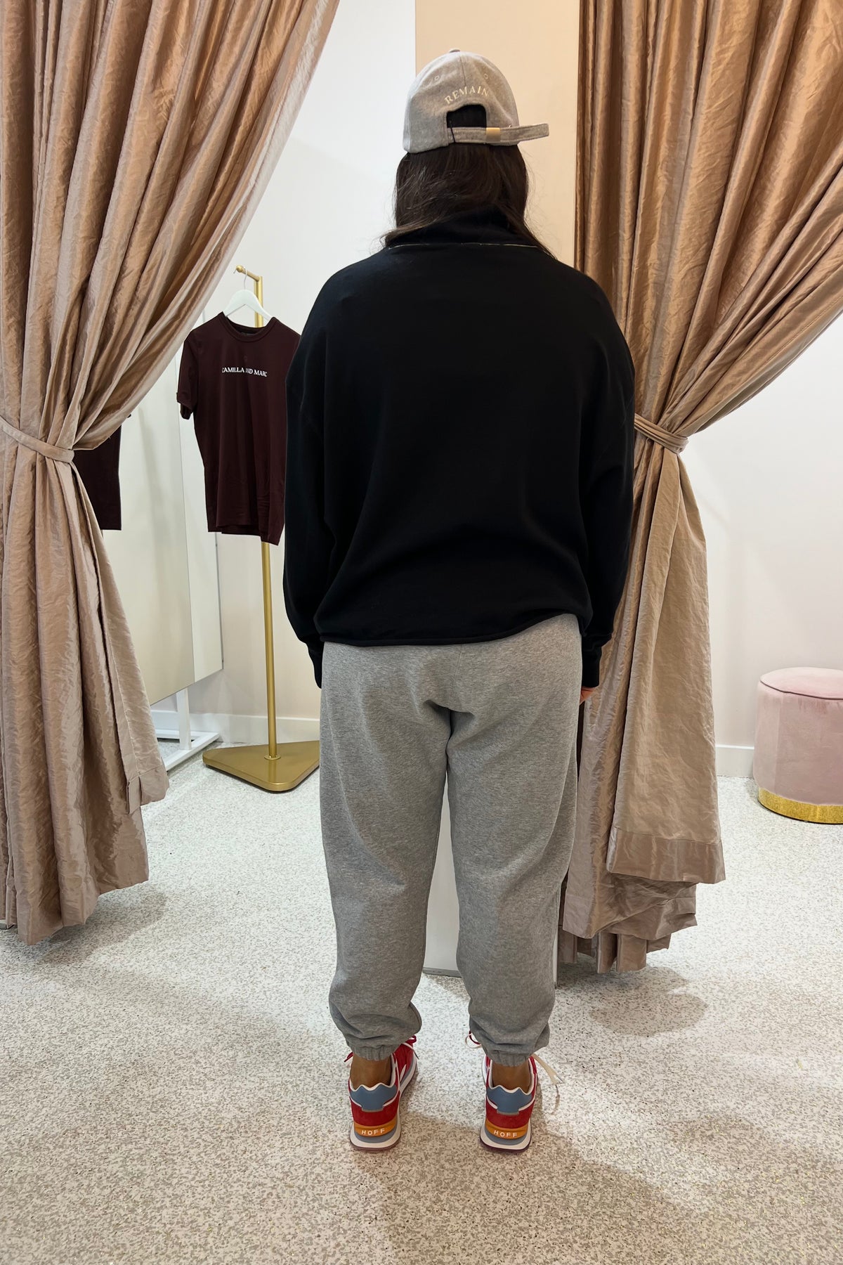 Bassike Fleece Trackpant | Grey Marl