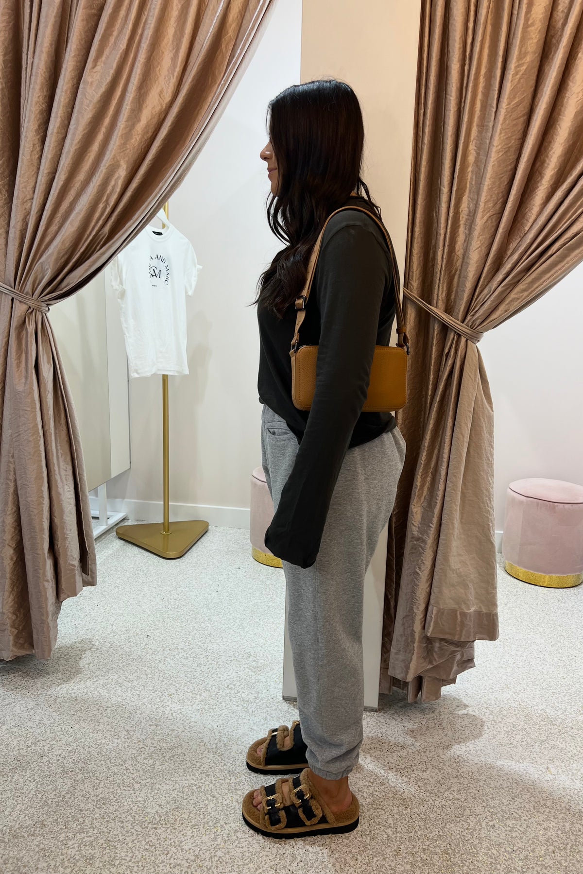 Bassike Regular Raised Neck Long Sleeve T.Shirt | Slate Grey