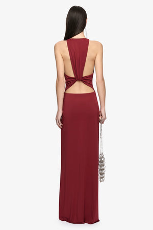 Bec + Bridge Thalia V Maxi Dress | Syrah