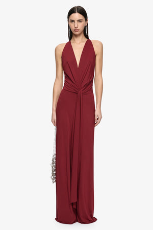 Bec + Bridge Thalia V Maxi Dress | Syrah