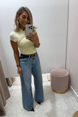 Madison The Label Adalia Short Sleeve Top | Butter